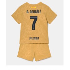 Barcelona Ousmane Dembele #7 Bortedraktsett Barn 2022-23 Kortermet (+ korte bukser)